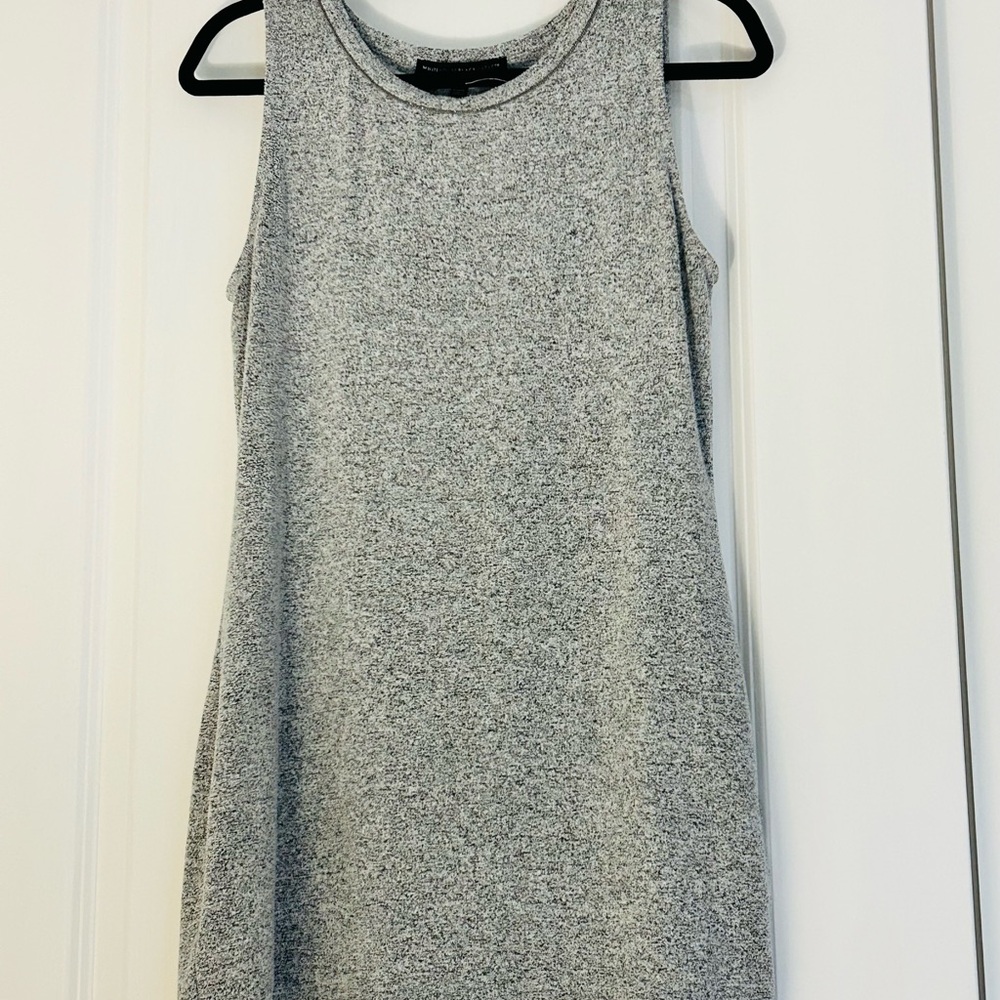 White House Black Market Gray Sleeveless Bodycon Stretch Sweater Tunic